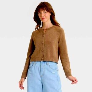 Women's Button-Down Cardigan - Universal Thread Brown S